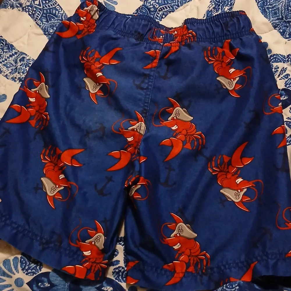 The Children's Place Pirate Lobster Boys Swim Trunks S